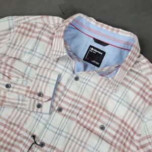 Marmot Forge Flannel Midweight Mens Large Long Sleeve White Red Blue